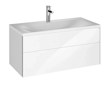 Тумба с раковиной Keuco Royal Reflex 100 см подвесная, белый, 39604210100