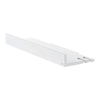 Полка для душа Keuco Reva 12858510000, с крючками, цвет белый матовый