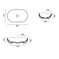 Catalano Sfera Раковина накладная 60x37 h16, цвет белый глянцевый - Gidratop.ru изображение