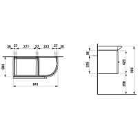 Тумба под раковину Laufen Palace New 4015020754631 84 см - Gidratop.ru изображение