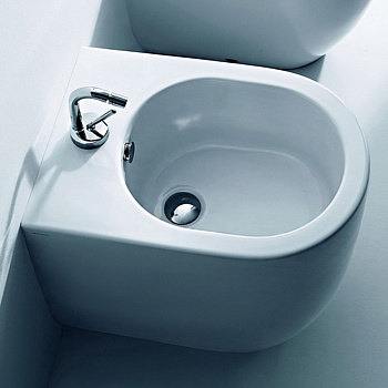 биде приставное 52х36см, с 1 отв. под смеситель, цвет: белый