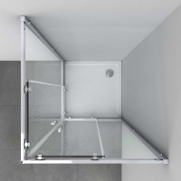 Душевой уголок Alpha VSS-3AL800MT, 800*800, хром, стекло текстурное - Gidratop.ru изображение