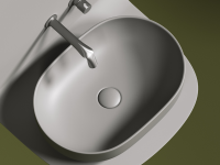 Умывальник чаша накладная овальная (цвет Антрацит Матовый) Element 600x415x135мм - Gidratop.ru изображение