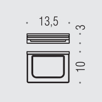 Colombo Look Мыльница подвесная, цвет: PVD нержавеющая сталь/матовое стекло - Gidratop.ru изображение