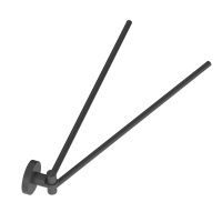 RELAX-THD-S-NOP Полотенцедержатель двойной поворотный, исполнение черный матовый - Gidratop.ru изображение