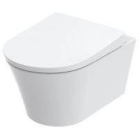 TOTO GP Унитаз подвесной 540*380*335мм, безобоковый, смыв 4,5л, CeFiONtect, цвет:  белый - Gidratop.ru изображение