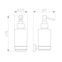 Дозатор мыла WONZON & WOGHAND FLAT, Хром (WW-9733) - Gidratop.ru изображение