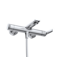 LUX-VD-01 Смеситель для ванны и душа однорычажный в комплекте с ручным душем, шлангом и держателем, хром - Gidratop.ru изображение