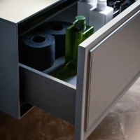 Тумба под раковину Laufen New Classic 117.5 х 45.5 х 34.5 см, 4.0608.1.085.627.1, подвесная, серый, отверстие слева - Gidratop.ru изображение