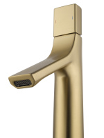 Смеситель для раковины высокий WONZON & WOGHAND The ONE, Брашированное золото (WW-H1011-BG) - Gidratop.ru изображение