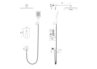 Душевая система встраиваемая WONZON & WOGHAND EDGE, Черный матовый (WW-88939003-MB) - Gidratop.ru изображение