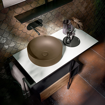 Раковина-чаша 40х15 см, без отв., цвет: Bruno matt