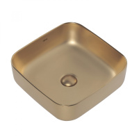 Раковина накладная ABBER Rechteck AC2211MMG золото матовое - Gidratop.ru изображение