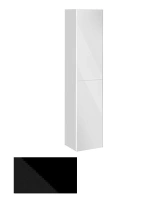 Шкаф-пенал Keuco Royal Reflex 34031 350001 подвесной 35 см, с корзиной, фасад зеркало, черный, петли слева - Gidratop.ru изображение