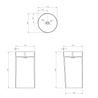 Раковина отдельностоящая ABBER Stein AS2506 белая матовая - Gidratop.ru изображение