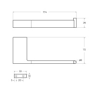 SLIDER-PH1-IN Держатель для туалетной бумаги, исполнение сатин - Gidratop.ru изображение