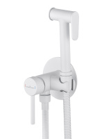 Смеситель с гигиеническим душем встраиваемый WONZON & WOGHAND STICK, Белый матовый (WW-88829902-MW) - Gidratop.ru изображение