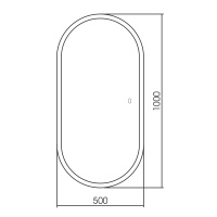 Зеркало ABBER Kontur AG6303S-1.0 с подсветкой, сенсорный выключатель, диммер - Gidratop.ru изображение