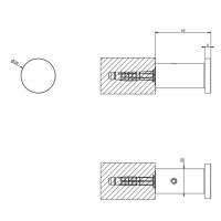 GESSI 316 крючок настенный, цвет: brushed black metal pvd - Gidratop.ru изображение