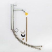 LEAF-LC2-L-01-W0 Смеситель для накладной раковины однорычажный, без донного клапана, исполнение Хром - Gidratop.ru изображение