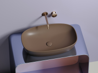 Умывальник чаша накладная овальная (цвет Темно-x - Gidratop.ru изображение