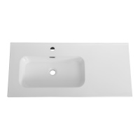 Керамическая раковина, чаша слева, CZR-8095-100-L, 1010x460x170 - Gidratop.ru изображение