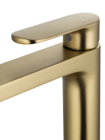 Смеситель для раковины высокий WONZON & WOGHAND, Брашированное золото (WW-H1034-BG) - Gidratop.ru изображение