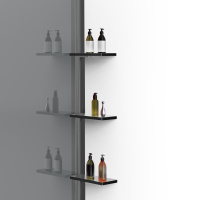 Душевая перегородка Walk-In VSW-1HWS800CGGM, 800*2000, вороненая сталь, стекло тонированное - Gidratop.ru изображение