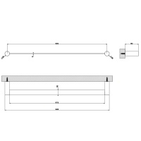 GESSI 316 полотенцедержатель, 60 см, цвет: steel brushed - Gidratop.ru изображение