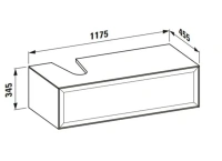Тумба под раковину Laufen New Classic 117.5 х 45.5 х 34.5 см, 4.0608.5.085.631.1, подвесная, белый глянцевый, вырез слева - Gidratop.ru изображение