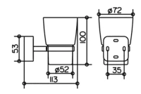 Держатель со стаканом Keuco Smart 02350019000 - Gidratop.ru изображение