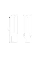 Туалетный ершик в комплекте WONZON & WOGHAND FLAT, Хром (WW-9729) - Gidratop.ru изображение