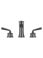 Смеситель для раковины на 3 отверстия WONZON & WOGHAND STEAM, Темный графит (WW-88159008-BGM) - Gidratop.ru изображение