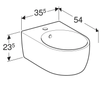 Биде Geberit iCon 234000000 подвесное, цвет белый - Gidratop.ru изображение