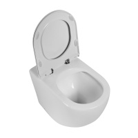 Унитаз приставной безободковый BelBagno SFERA-R BB2141CBR/BB902SC - Gidratop.ru изображение