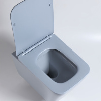 Унитаз подвесной Q-Line VT1-12MO безободковый, цвет океан мат., ультратонкое soft close сиденье - Gidratop.ru изображение