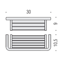 Colombo Lulu Полочка металлическая, цвет: хром - Gidratop.ru изображение