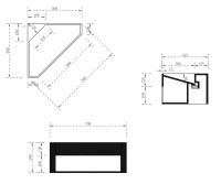 Тумба с раковиной ABBER Stein AS2653 подвесная, угловая, белая матовая - Gidratop.ru изображение
