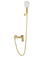 Смеситель для душа WONZON & WOGHAND CUBE 2.0, Брашированное золото (WW-88048068-BG) - Gidratop.ru изображение