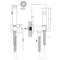 GESSI Rilievo гигиенический душ настенный на 1/2, цвет: хром - Gidratop.ru изображение