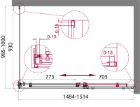Душевой уголок BelBagno ACQUA-AH-1-150/100-C-Cr - Gidratop.ru изображение