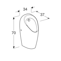 Писсуар Geberit Selva 116.080.00.1, для встроенной системы смыва - Gidratop.ru изображение