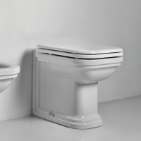 Унитаз напольный пристенный 55х37см, цвет: белый - Gidratop.ru изображение