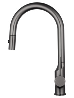 Смеситель для кухни с выдвижным изливом WONZON & WOGHAND, Темный графит (WW-A21252-BGG) - Gidratop.ru изображение