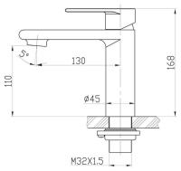NOVA Смеситель на раковину, нержавеющая сталь NOV-LVM-IN - Gidratop.ru изображение