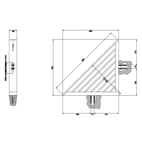 Gessi Rettangolo полочка-решетка угловая для ванны или душа, цвет: хром - Gidratop.ru изображение