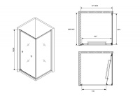 Душевой уголок ABBER Schwarzer Diamant AG0A090 - Gidratop.ru изображение