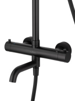 Душевая система с термостатом WONZON & WOGHAND STICK, Черный матовый (WW-88739903-MB) - Gidratop.ru изображение
