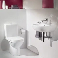 Напольный унитаз Villeroy&Boch O.novo, крышка микролифт, 56581001/5788S101/9M38S101 - Gidratop.ru изображение