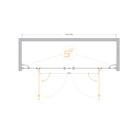 Душевая дверь CEZARES VERONA-W-B-22-180-C-Cr - Gidratop.ru изображение